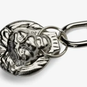 Direct Verzonden FHB LASSE Karabijnhaak aan Leeuwenkopring zilver