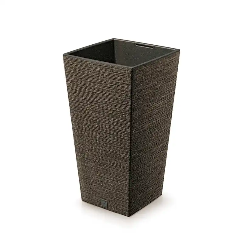 Handgemaakt Bloempot FURU SQUAREECO WOOD - koffie ECO Prosperplast DFSH400W-4625W