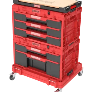 Koop Vandaag Ladeset op verrijdbaar platform Qbrick System ONE 2.0 WORKSHOP DRAWERS SET nr 5 RED Ultra HD Custom
